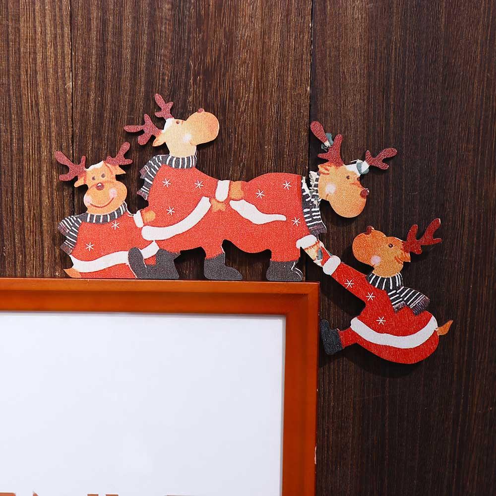Elk Santa Claus Xmas  Navidad Door Frame Decoration Home Decor Door Trim Christmas  Ornaments