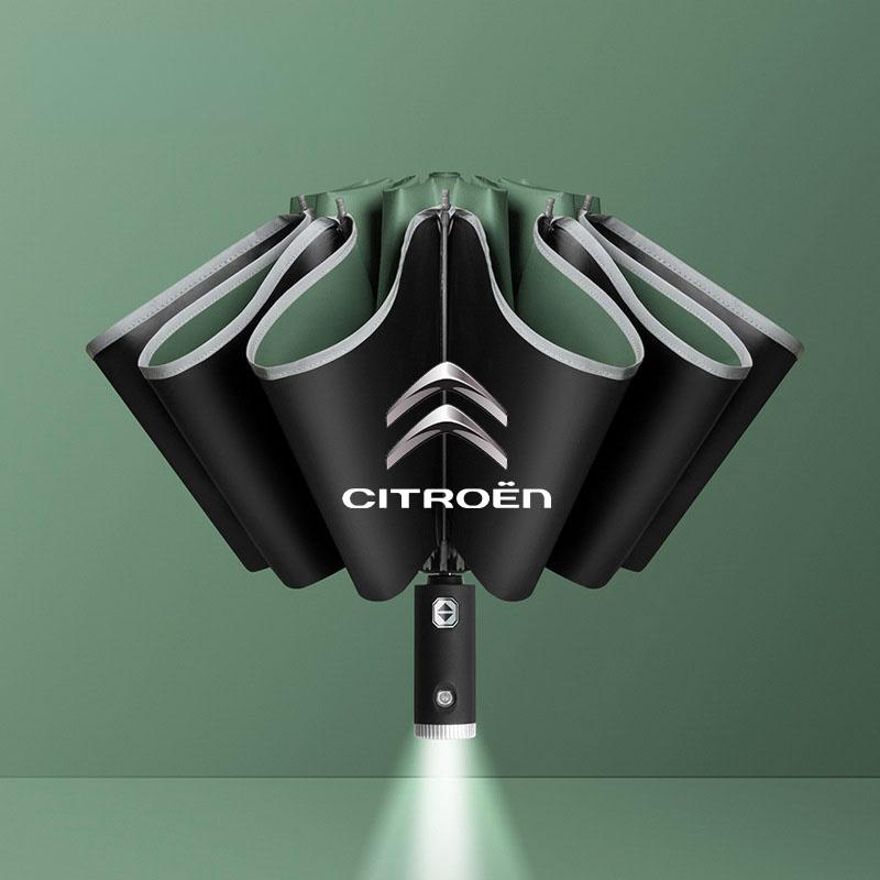 GEFR3 Für Citroen 12-Rippen Auto Automatischer Faltregenschirm Sonnenschirm Zubehör Grand Berlingo Celysee Xsara C4 Picasso C5 C3 Aircross