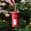 Santa Mailbox Christmas Tree Ornament Vintage Creative Christmas Tree Hanging Decoration for Birthday Home Office Porch Festival