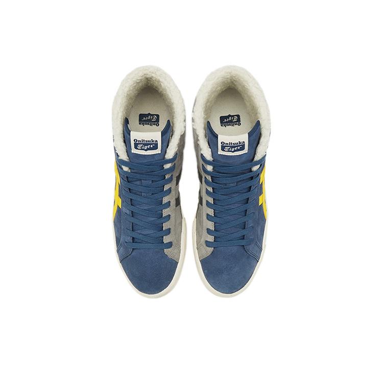 ONITSUKA TIGER Fabre Rb Synthetic Leather Color Block Plush Wear-Resistant Mid-Top Sneakers Unisex Sneakers Blue 1183B809-400