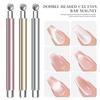 1Pcs Double Head Cat Eye Nail Magnet Pen with Steel Ball Multifunctional Strong Magnetic Stick for Nail Gel Polish Manicure Tool