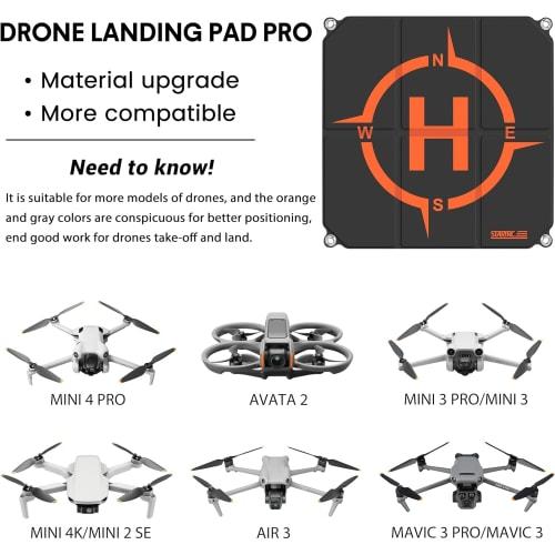 STARTRC Drone Landing Pad, Compatible with DJI Neo/Mini 4 Pro/Mini 3/Avata 2/Air 3/Mini 3 Pro/Mavic 3 Classic/Mini 4k, Universal Drone Heliport, DJI L