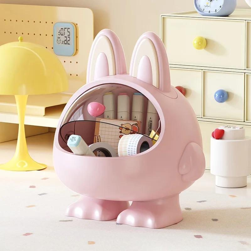 Desktop storage box, living room with lid storage box, multifunctional large capacity miscellaneous sorting box