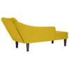 Vidaxl Chaise Longue With Right Armrest, Yellow , Velvety