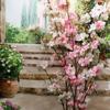 Silk Cherry Blossom Branch Floral Art Artificial Cherry Blossom Photography Props   Living Room
