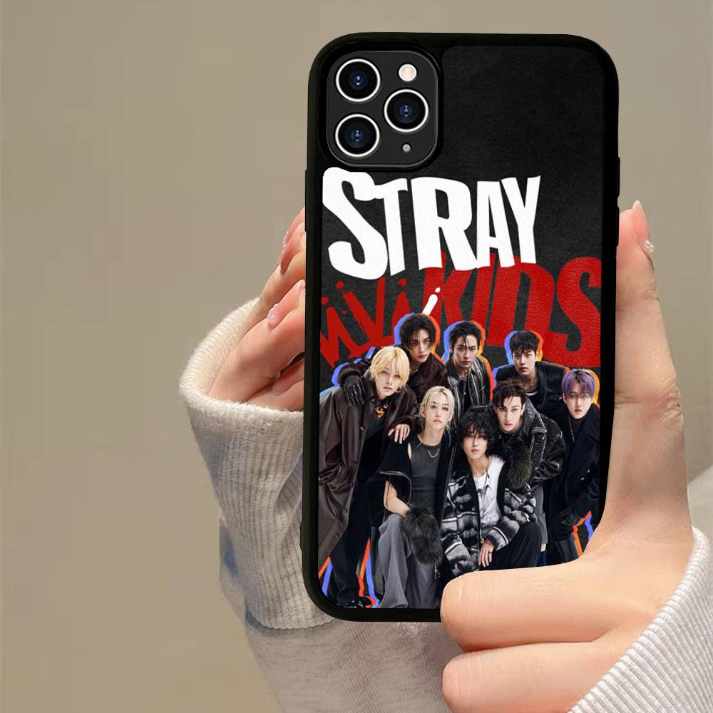 1PC Fashion Kpop S-Stray-Kids Phone Case For iPhone 17 16 15 14 13 Plus 12 11 Pro Max PC+TPU Cases Back Cover