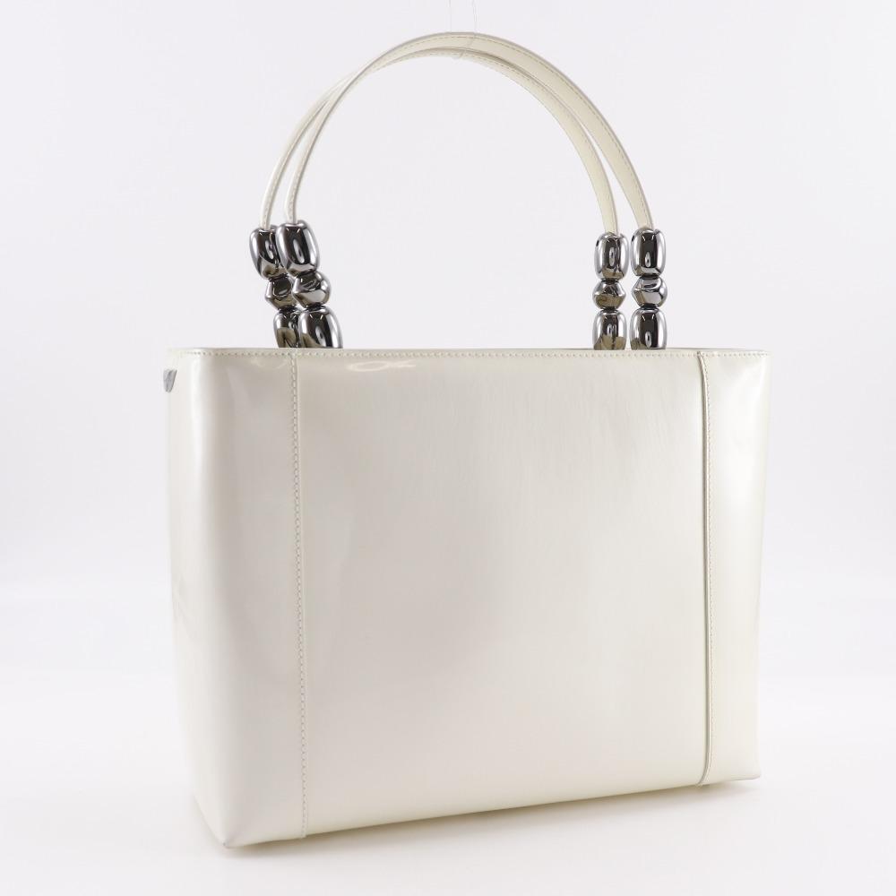 Dior Torebka Maris Pearl 2WAY na ramię ecru Skóra lakierowana Damska Używana