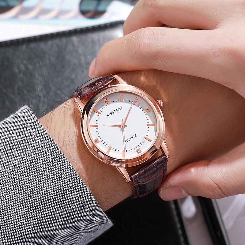 Fashion Couple Quartz Wristwatch Luxury Women Leather Strap Quartz Wrist Watches Women Business Casual Clock Relogio Feminino