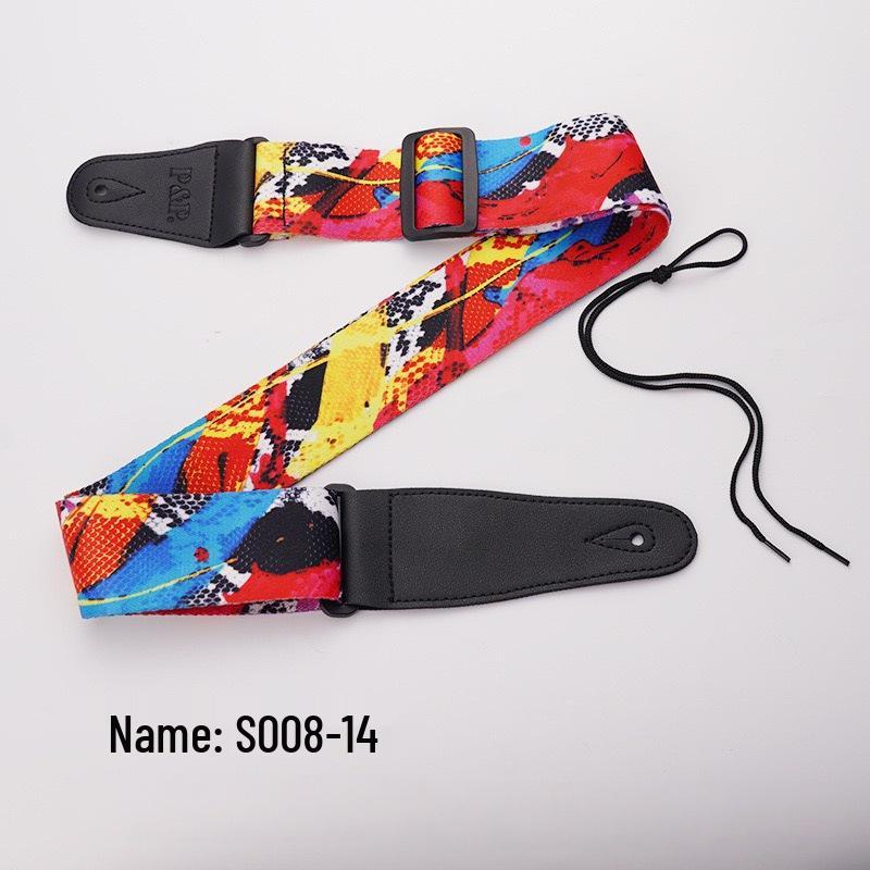 PP Widened PU Leather Guitar Strap - Electric & Classical Folk Style, Personalized Crossbody Design