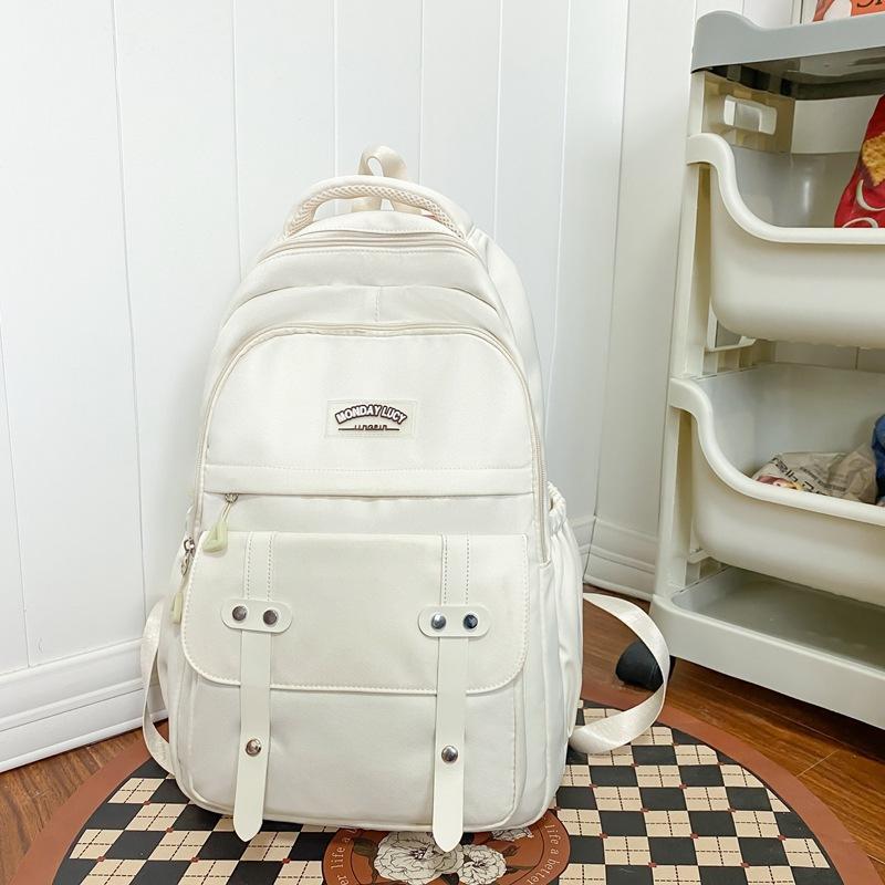 2025 New Backpack Girls College Student School Bag Men's Junior High School High School Student Primary School Student Large Capacity Travel Backpack