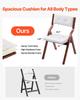 VEVOR Sillas Plegables de Madera con Cojín, Juego de 4, Silla Plegable Portátil con Cojín y Marco de Madera, Silla de Comedor Acolchada Moderna para Cocina, Oficina