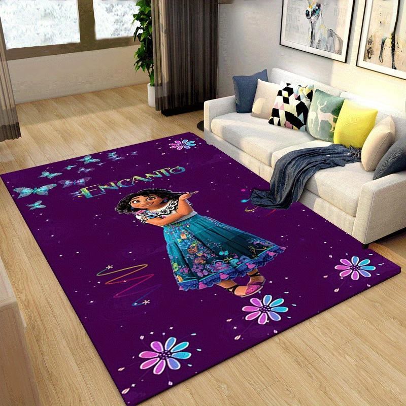 1 alfombra de área con diseño de Encanto, alfombrilla de suelo suave de franela para sala de estar, oficina, dormitorio y alfombra