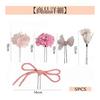 Hair Ornaments for Yukata [Set of 5] Tsumami Zaiku Hairpins - Popular, Stylish, Handmade for Weddings, Graduations, Coming-of-Age Ceremonies,