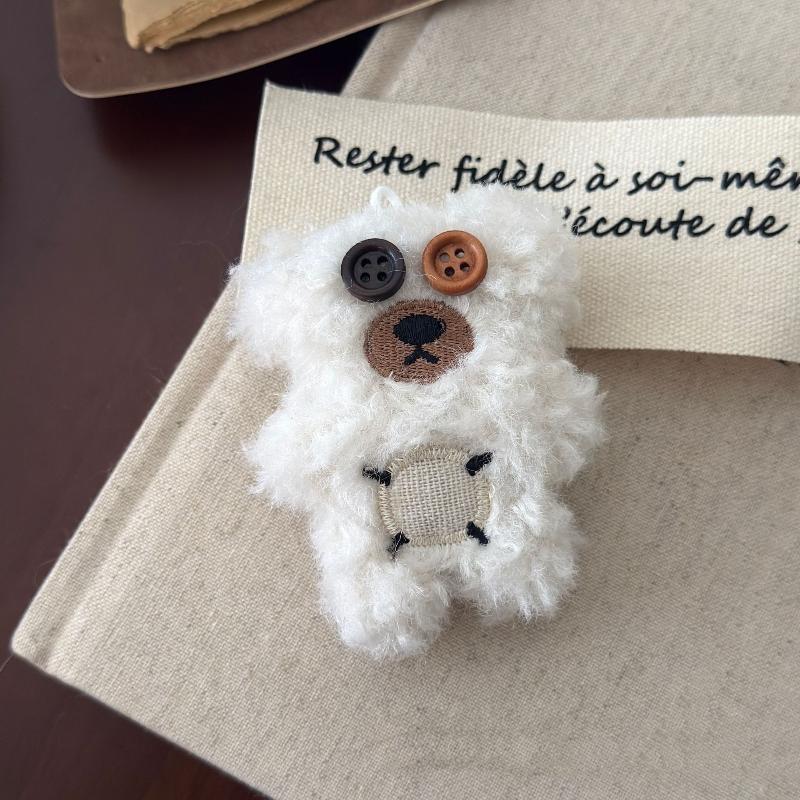 Cute Cartoon Plush Bear Pendant Keychain Kawaii Plush Little Bear Stuffed Doll Pendant Backpack Handbag Decoration Pendant Gifts