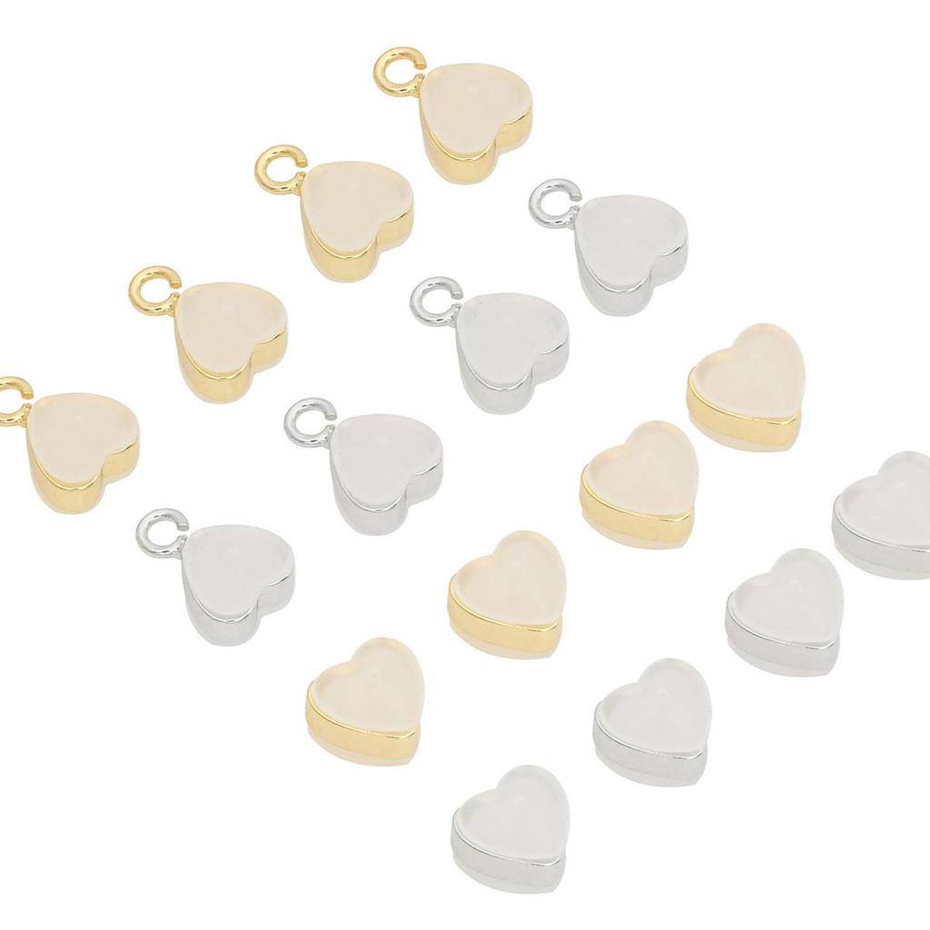 Kupfer Herz Charms Anhänger DIY für Frauen Ohrring Herstellung Zubehör