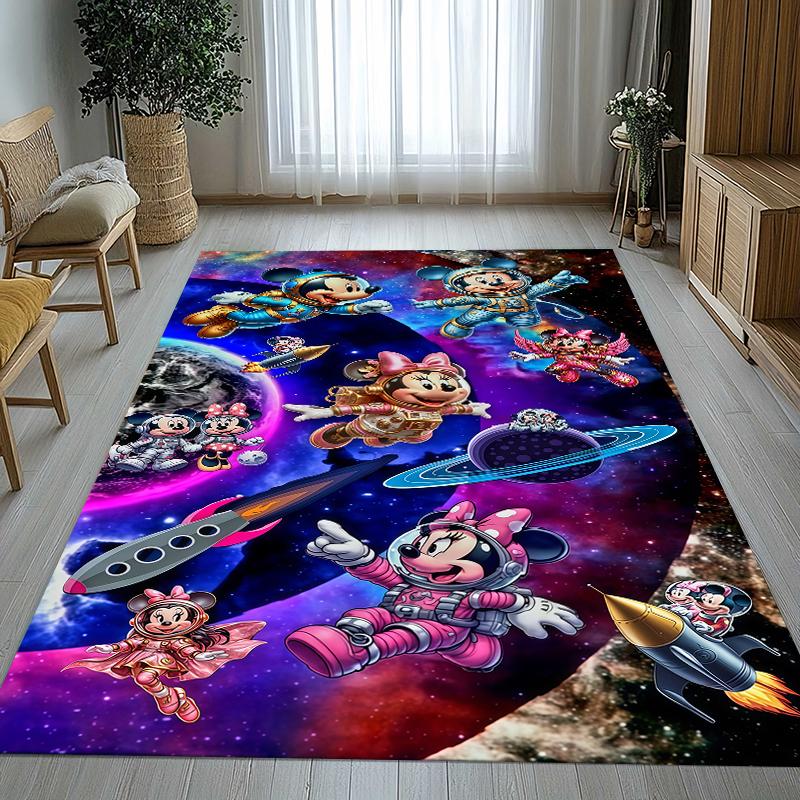 Cartoon Mickey Minnie Mouse Donald Duck Living Room Non-Slip Area Rug Soft Carpet for Bedroom Playroom Sofa,Home Decor Doormat