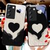 Carcasă de telefon din sticlă securizată Love Black And For Y72 33S 11 03 36 96 Lite 35 16 Iqoo 12 V40 SE 5G 29 40 21 30 X80 Pro Vivo, neagră
