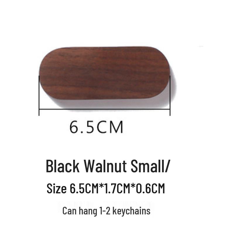 Solid Wood Wall-Mounted Key Organizer with Magnetic Hooks
