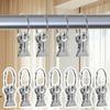 10Pcs Toothed Curtain Clips Non-Slip Flexible Curtain Hanging Ring Metal Heavy Duty Clothespin Clips for Curtains and Laundry