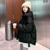 New Down Jacket for Women, Mid-length Korean Style Loose Thickened Jacket, Versatile and Fashionable Bread Coat, Cotton-padded Jacket