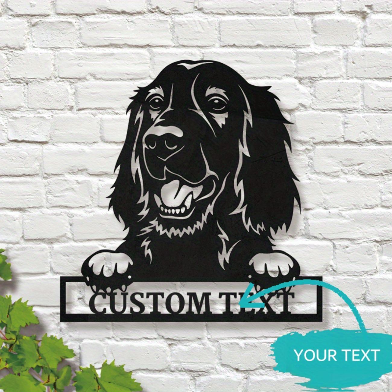 Custom Irish Setter Dog Metal Wall Art, Personalized Name Sign for Pet Enthusiasts M чёрный