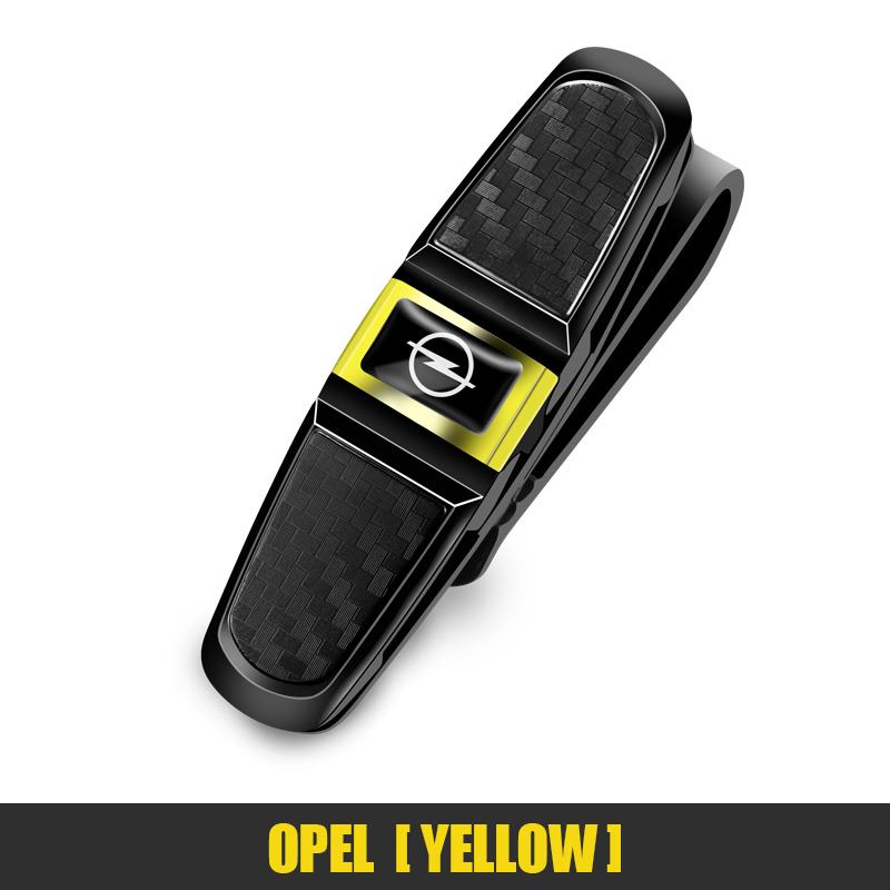 Car Mounted Glasses Frame sun visor Degree Rotation Multifunctional Opel Car Glasses Clip Double Headed Clip Board