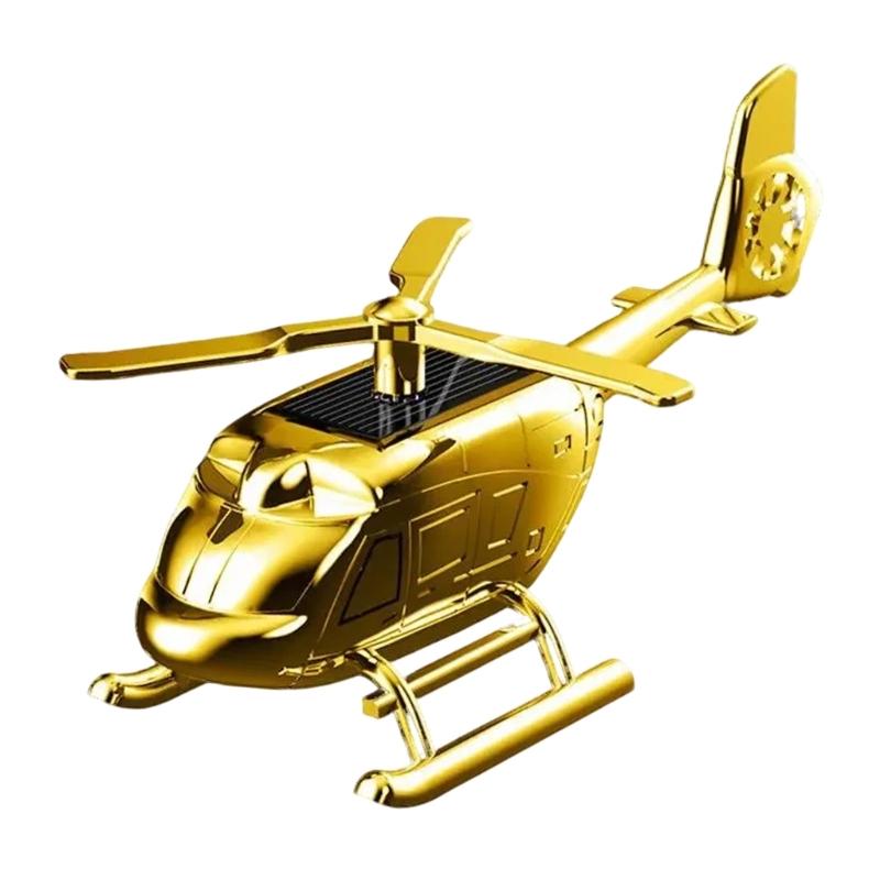 Solar Powered Dashboard Ornament Remote Control Helicopter Figurine Suitable for Car Interior Decoration Freshening Air