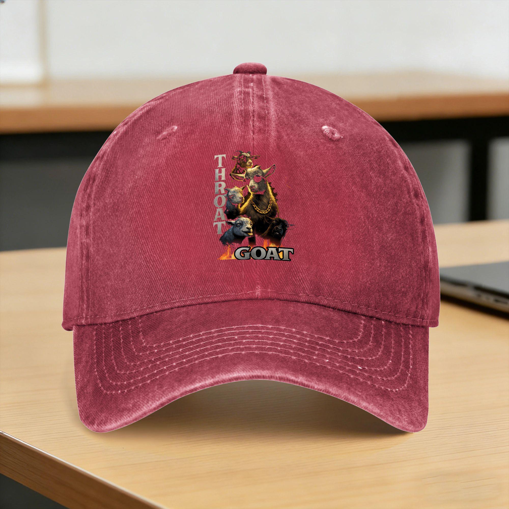 Throat Goat Casual Baseball Cap Running Hippie Hip Hop Hats Spring Sunscreen FeUnisex Unisex Streetwear Baseball Caps One Size