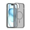 Matte Semi-Transparent Soft Edge Hybrid TPU PC Magnetic Shockproof Frosting Phone Case for 15 Plus