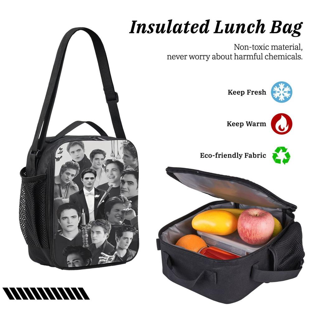 3Pcs Edward Cullen Homage Twilight School Bags Set for Children Pencil Boxes Backpack Sets with Lunch Box For School