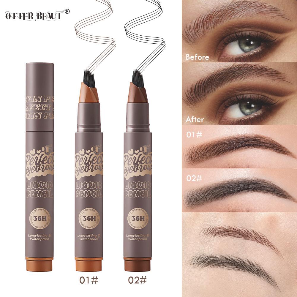 Makeup black technology has clear roots and long-lasting styling, natural waterproof, wild water-based eyebrow pencil