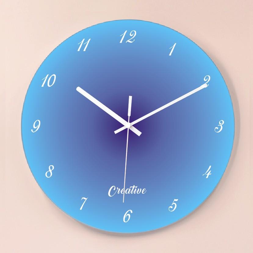 Decorative Clock, Orange Sunset, Bedroom Sun, Light Luxury Style Display, TV Wall, Clock