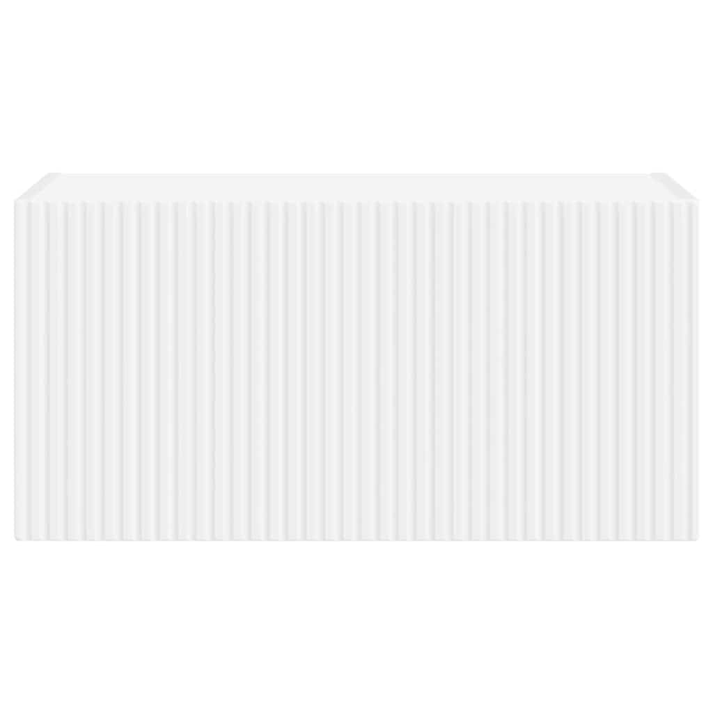 TV Wall Cabinet 60 X 31 X 29.5 Cm White Engineered Wood