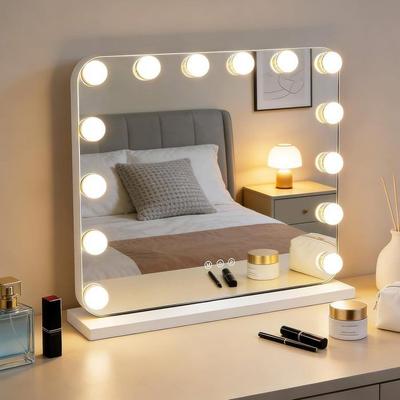 Makeup Mirror - NETTLIFE - Hollywood - LED Lighting - 50×40 Cm - White
