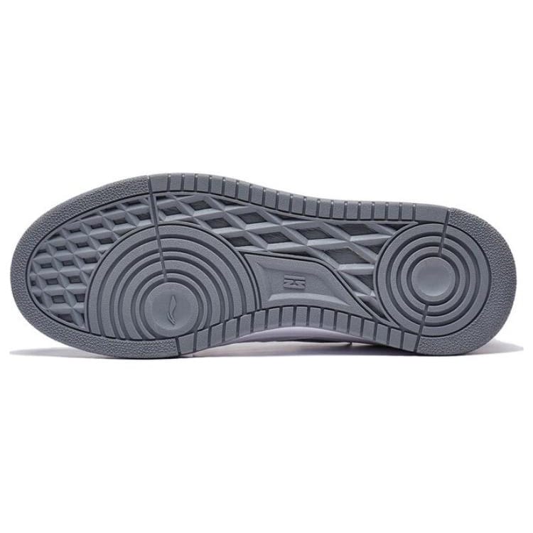 Li Ning Shiyi Slip Resistant Abrasion Resistant Low top Skateboard Shoes Men's White Gray AGCT341-3
