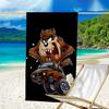 1pc Taz3 Beach Towel, Beach and Seaside Swimming Pool Equipment, Fashion Pattern, Rectangular, Travel Essentials