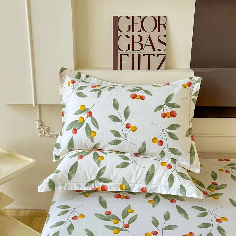 100% Cotton 1PC Floral Pillow Cover, Bedding Pillowcase Bedroom Home Décor Cushion Cover, Custom Sizes Bed Pillow Cover 51x76cm