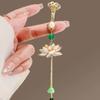 Long Tassel Chinese Style Brooch Electroplating Retro Lotus Brooch  Party Jewelry