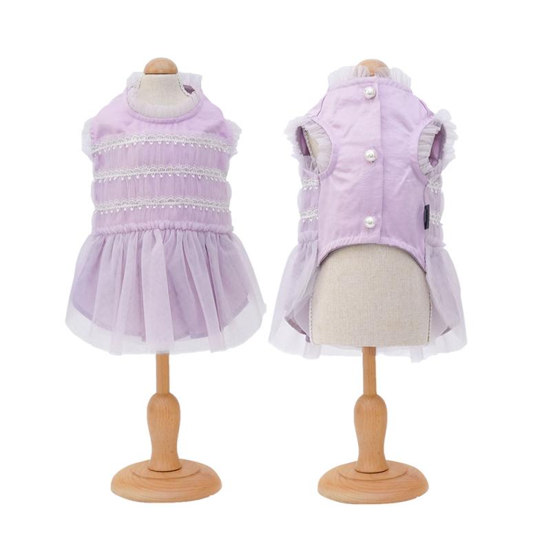 

Spring Summer Pet Clothes Small Dog Dress Cat Yorkshire Terrier Pomeranian Maltese Shih Tzu Poodle Bichon Schnauzer Clothing S фіолетовий