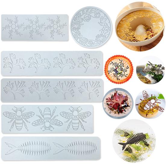 

Форма для выпечки, антипригарное украшение для торта, многофункциональная пчелиная ветка, гирлянда из рыбной кости, помадка для выпечки