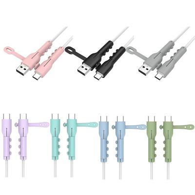 Silikon-Ladekabel-Schutzhülle, Kabelschoner, Kabelaufwicklung für Samsung/Huawei/Xiaomi