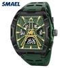 SMAEL Luxury Men's Watch Waterproof LED Electronic Dual Time Display Digital Fashion Silicone Quartz Wristwatch for Men