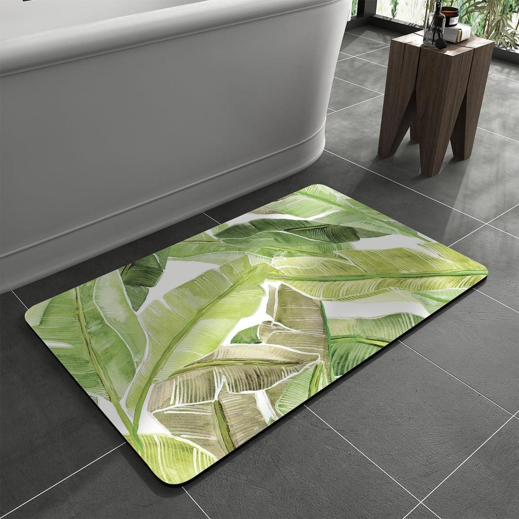 Elegant Non-Slip, Quick-Dry Bathroom Mat - Water-Absorbent, Dirt-Resistant, Easy-Clean Foot Pad for Toilet Entrance