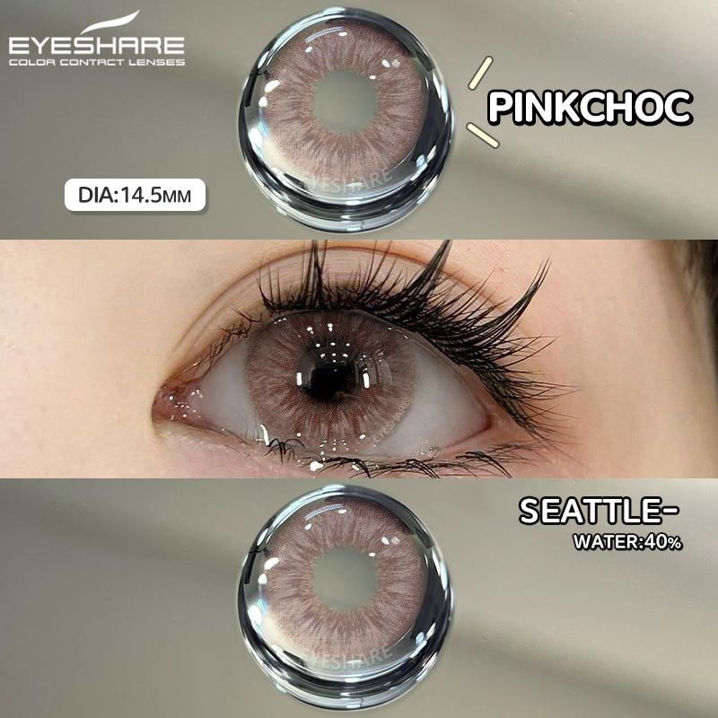

EYESHARE Контактные линзы 2 шт./пара Цвет Фиолетовый Контактная линза Цвет глаз Косметическая цветная контактная линза Красота Макияж глаз 0