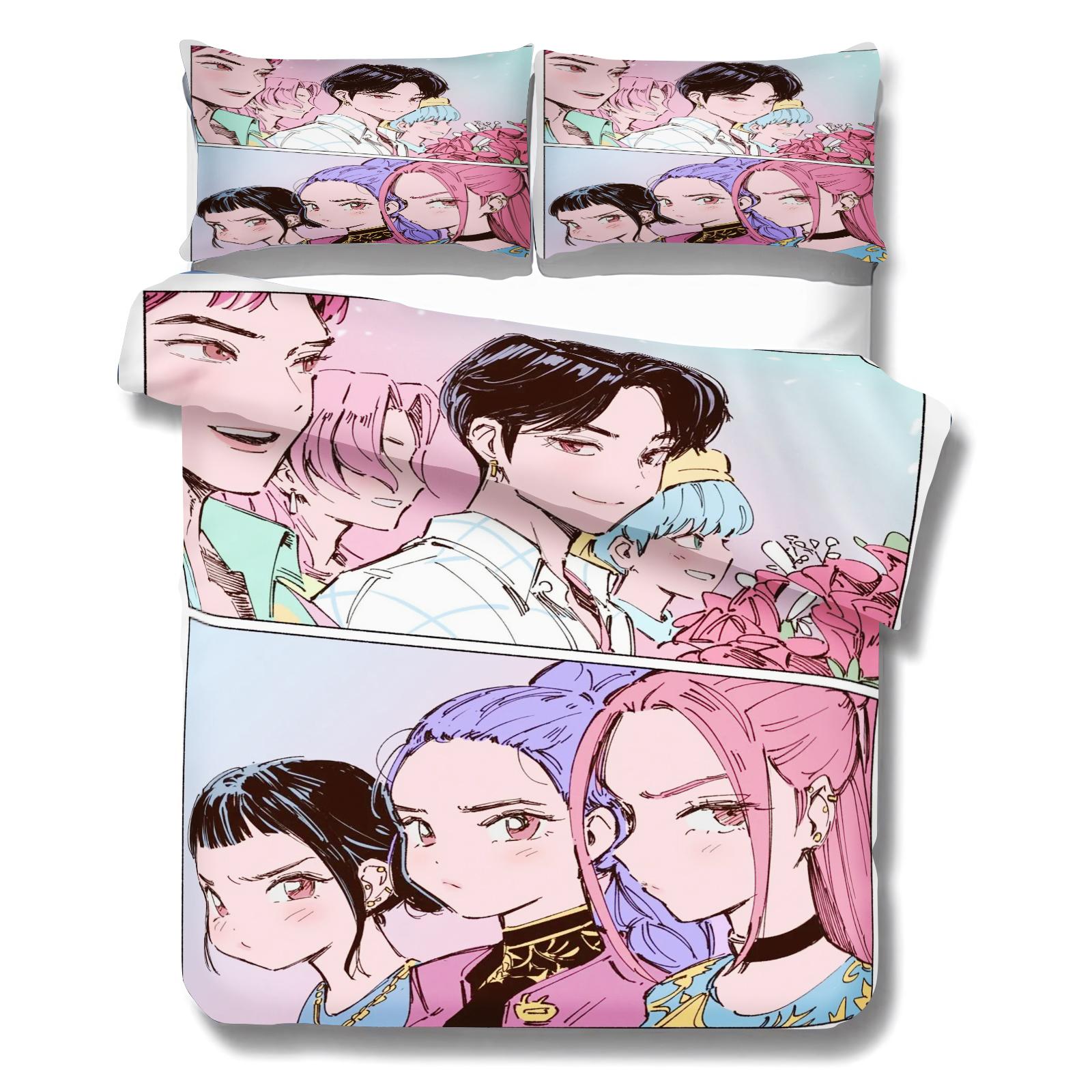 

Kpop Witch Hunting Girl Group Duvet Cover Set Idol Rumi Bedding Set Theme Bedroom Decor For Girls Christmas Gifts 210x210cm