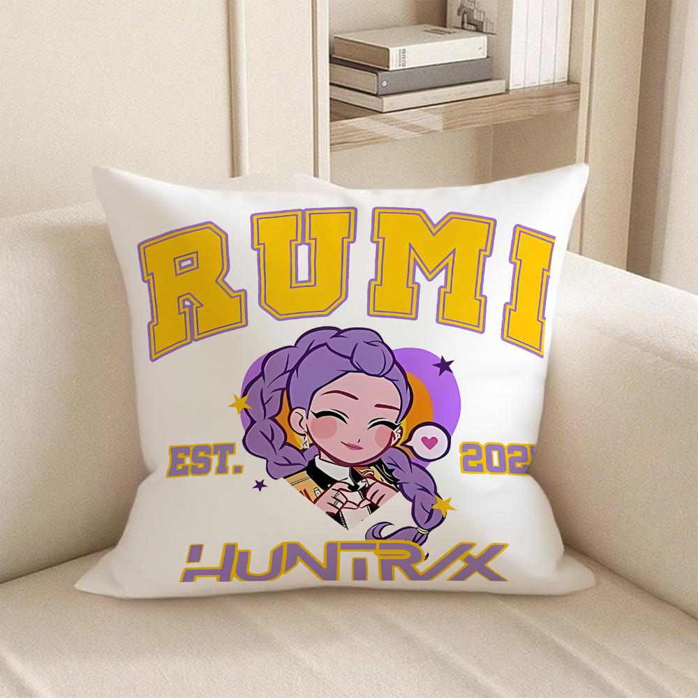 KPop Demon Hunters  KPOP Demon Hunter Series Pillowcase: Colorful Character Pattern Fashion Home Decoration