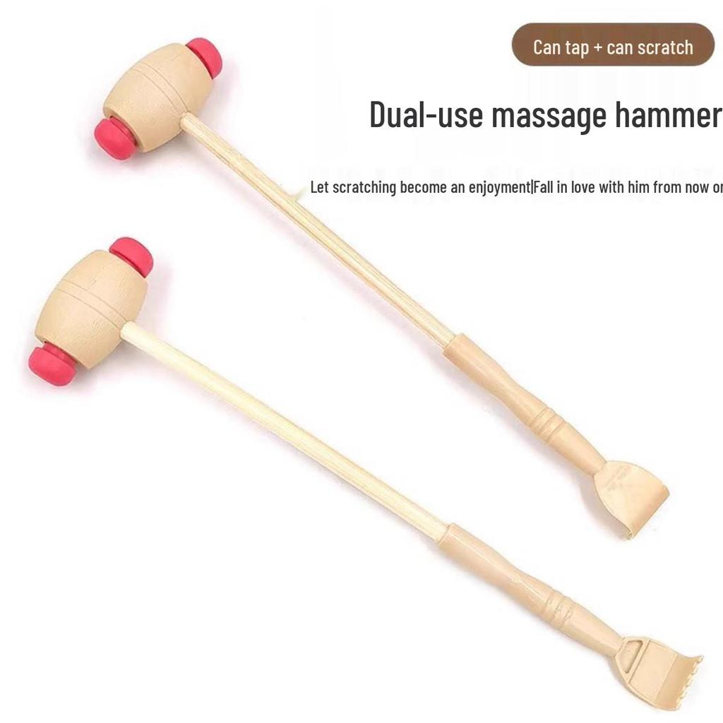 Bamboo Meridian Massage Hammer & Back Scratcher