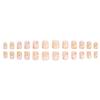 24Pcs  Blush Star Short Square False Nails With Jelly Adhesive Detachable Full Cover Press On Artificial Nails Tips