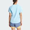 Adidas Own The Run 3-Stripes T-Shirt Quick-Drying Running Sports Short Sleeve Women Tops Light-Blue IK5020