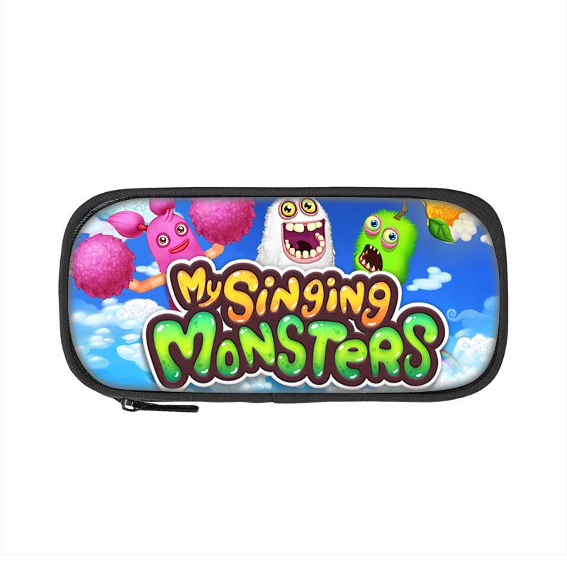 My Singing Monsters Pen Case Game Cartoon Print Large Capacity New Kindergarten Elementary School Boys and Girls
